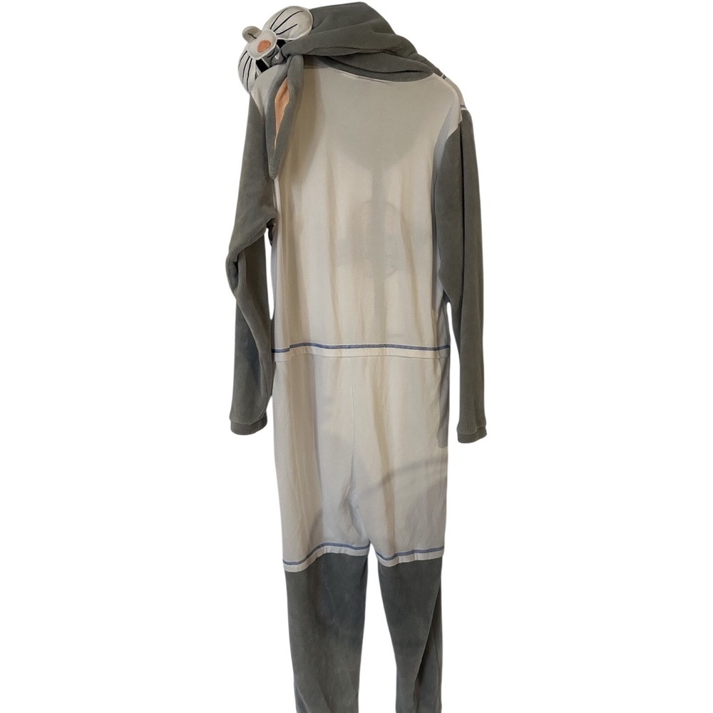 Space Jam Tune Squad Bugs Bunny Mens XL Fleece One Piece Pajama Union Suit Grey - Picture 2 of 9